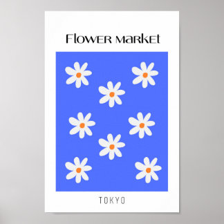 Affiche Marché aux fleurs Tokyo