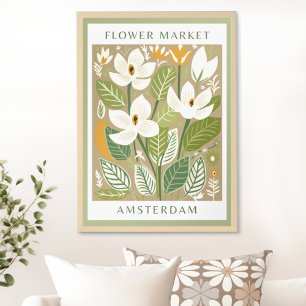 Affiche Marché aux fleurs vertes Imprimable