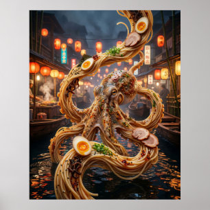 Affiche Marché aux poulpes Ramen