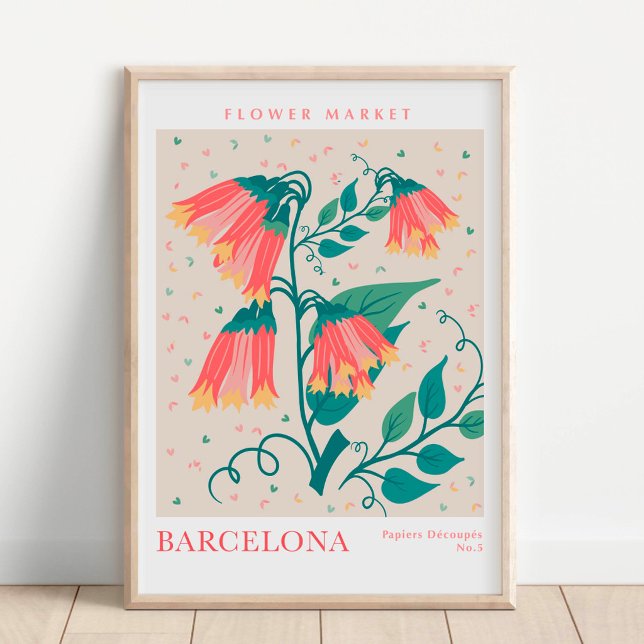 Affiche Marché botanique aux fleurs de Barcelone (Créateur téléchargé)