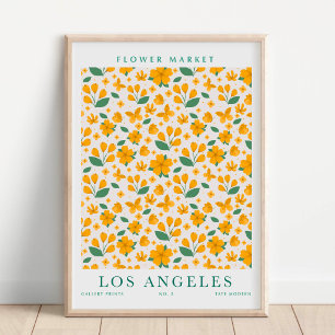Affiche Marché botanique de fleurs de Los Angeles