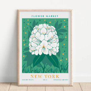 Affiche Marché botanique de fleurs de New York