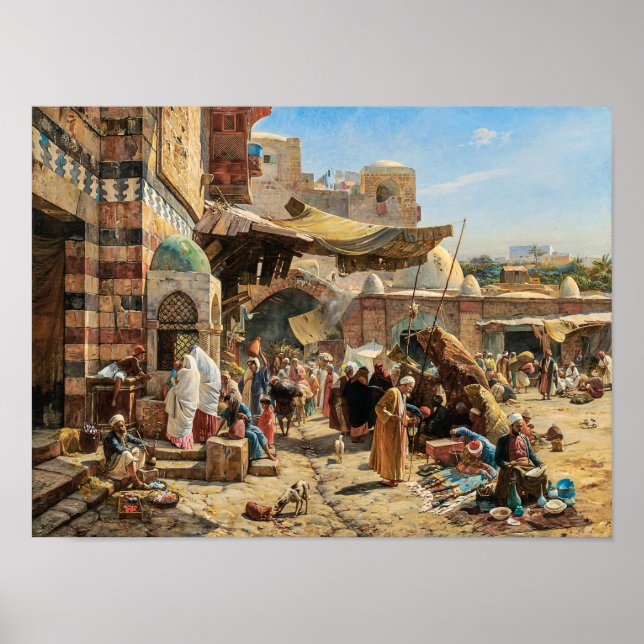 Affiche Marché de Jaffa | Gustav Bauernfeind | (Devant)