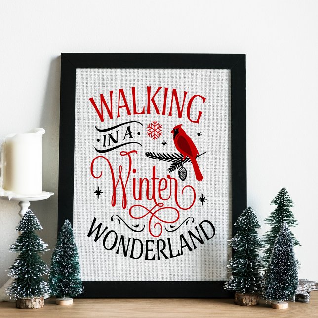 Affiche Marche de Noël dans une Wonderland d'hiver (Créateur téléchargé)