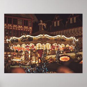 Affiche Marché de Noël, Francfort, Allemagne