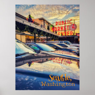 Affiche Marché de Pike de Seattle