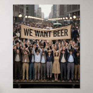Affiche Marche de protestation de l'ère de la prohibition