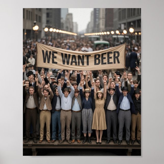 Affiche Marche de protestation de l'ère de la prohibition  (Devant)