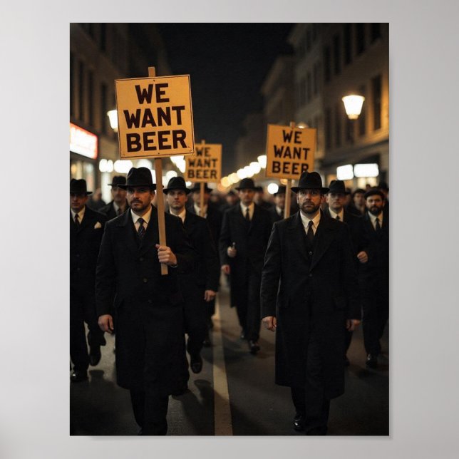 Affiche Marche de protestation de l'ère de la prohibition  (Devant)