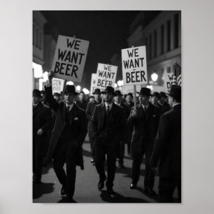 Affiche Marche de protestation de l'ère de la prohibition