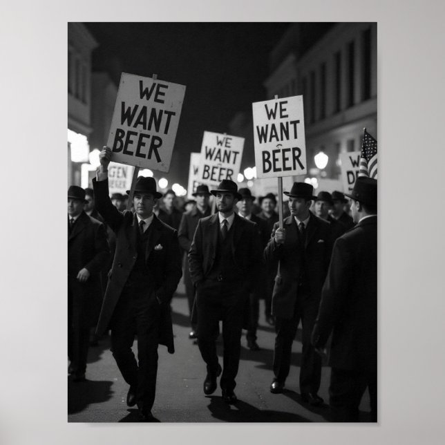 Affiche Marche de protestation de l'ère de la prohibition  (Devant)