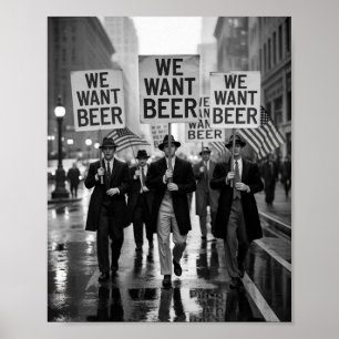 Affiche Marche de protestation de l'ère de la prohibition