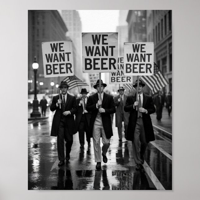Affiche Marche de protestation de l'ère de la prohibition  (Devant)