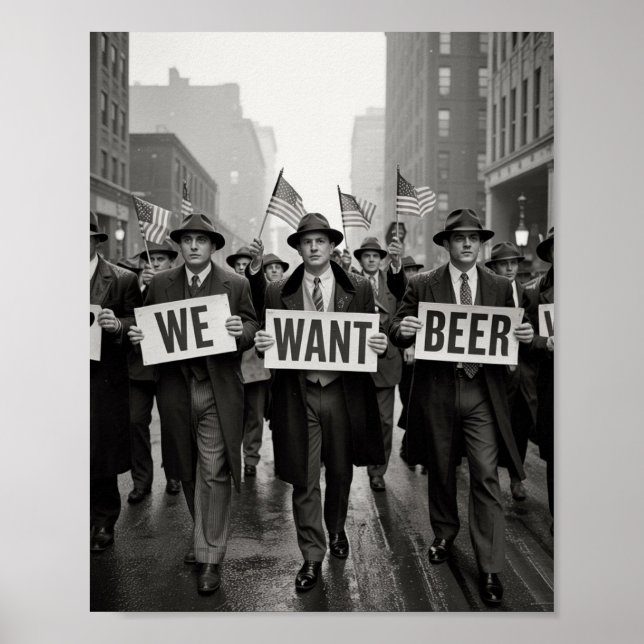 Affiche Marche de protestation de l'ère de la prohibition  (Devant)
