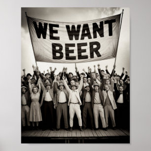 Affiche Marche de protestation de l'ère de la prohibition 
