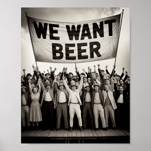 Affiche Marche de protestation de l'ère de la prohibition  (Devant)