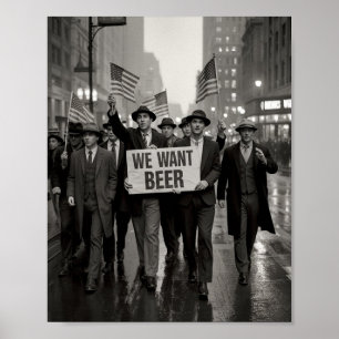 Affiche Marche de protestation de l'ère de la prohibition
