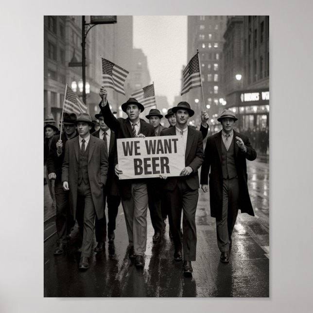 Affiche Marche de protestation de l'ère de la prohibition  (Devant)