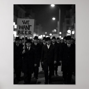 Affiche Marche de protestation de l'ère de la prohibition 