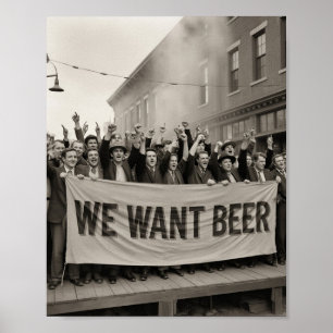 Affiche Marche de protestation de l'ère de la prohibition