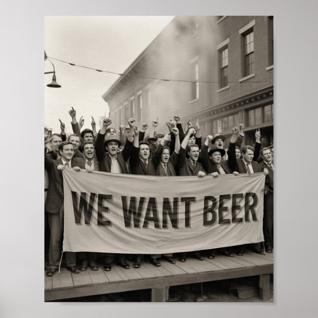 Affiche Marche de protestation de l'ère de la prohibition  (Devant)