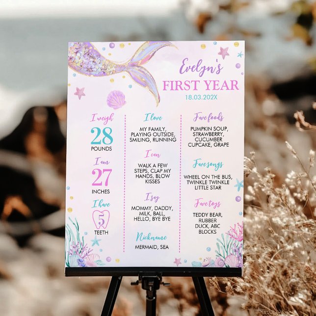 Affiche Marche de sirène sous la mer Anniversaire Jalon (Créateur téléchargé)