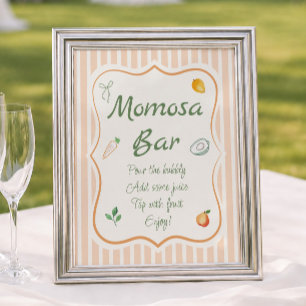 Affiche Marché des agriculteurs Baby Shower Momosa Bar