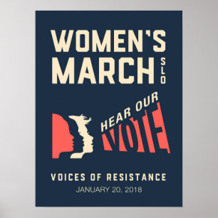 Affiche Marche des femmes SLO Janvier