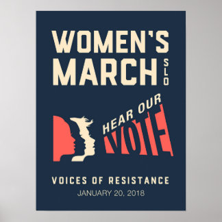 Affiche Marche des femmes SLO Janvier
