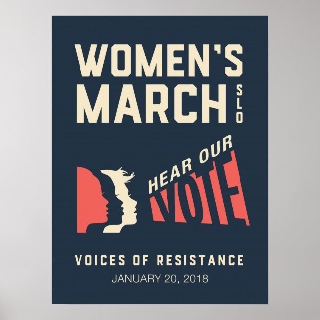 Affiche Marche des femmes SLO Janvier (Devant)