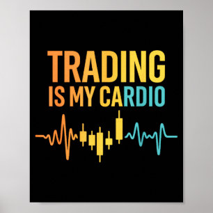 Affiche Marché drôle pour papa trader, citations boursière