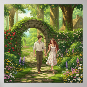 Affiche Marche du Jardin de Cottagecore