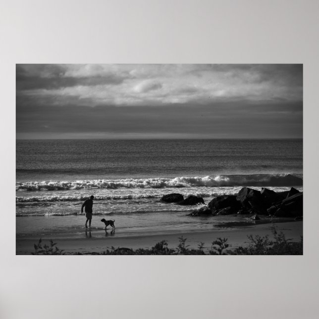 Affiche Marche du matin sur la plage (Devant)
