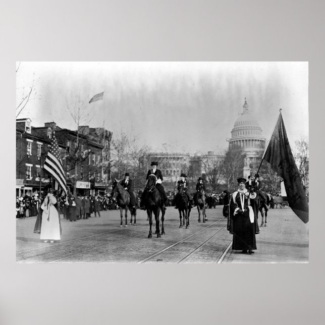 Affiche Marche du suffrage féminin à Washington (Devant)
