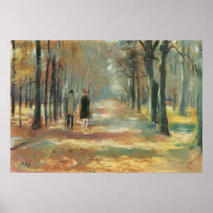 Affiche Marche en couple dans les bois par Lesser Ury