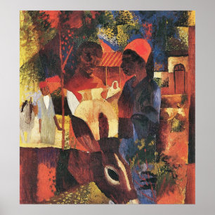 Affiche Marché en Tunisie avant août Macke