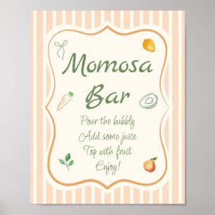 Affiche Marché fermier Baby Shower Bar à Momosa