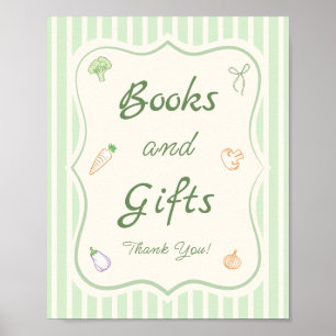 Affiche Marché fermier Baby Shower Livres et Cadeaux