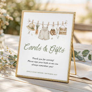 Affiche Marché fermier cadeau carte bébé local shower