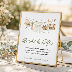 Affiche Marché fermier Livre cadeau Baby shower local