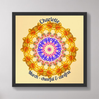 Affiche Marche Fleur de naissance Citation personnalisée N