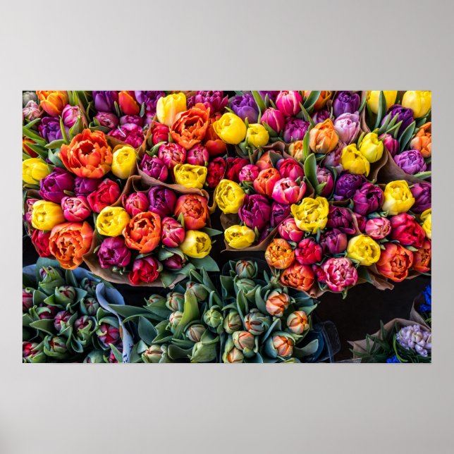 Affiche Marché Fleuriste Allemand – Fraîches Fleurs du Mar (Devant)