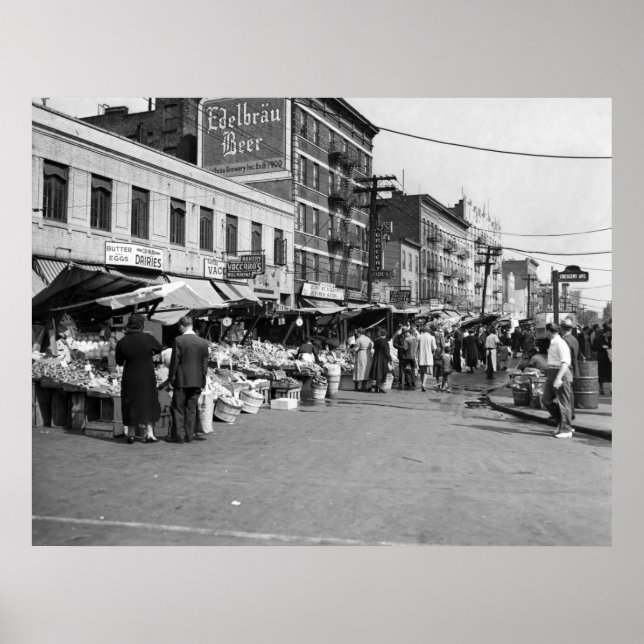 Affiche Marché italien de la charrue, Bronx : 1940 (Devant)