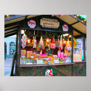 Affiche Marché, sucrerie et maïs éclaté de Noël