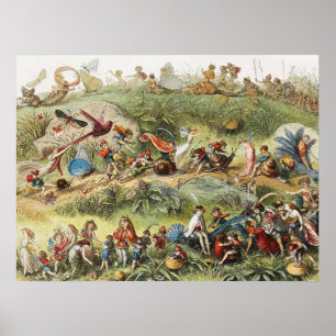 Affiche Marche triomphale de l'Elfe Roi, Fées, Goblins
