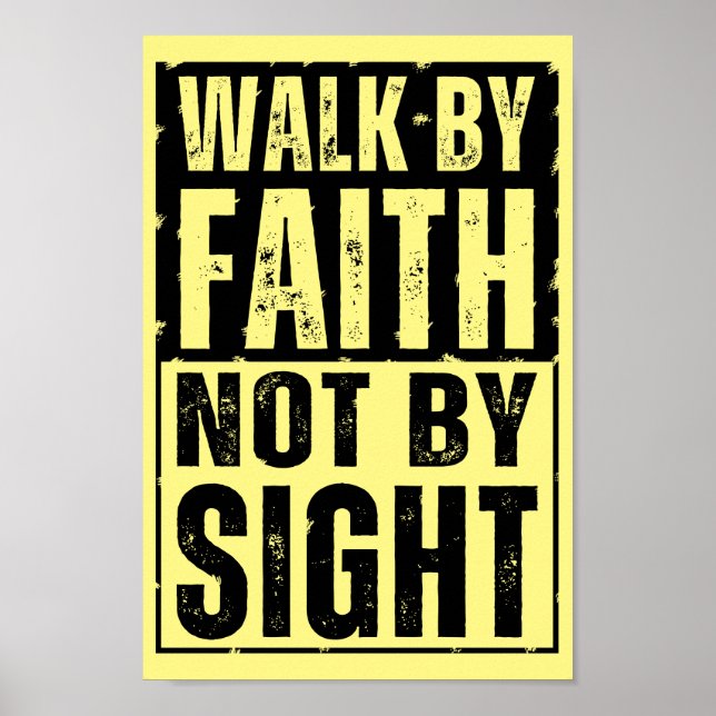 AFFICHE MARCHER PAR LA FOI NON PAR LA VUE (Devant)