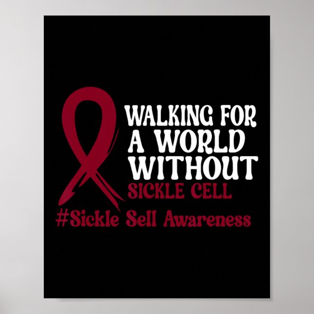 Affiche Marcher Pour Un Monde Sans Cellule De Faucille - L (Devant)