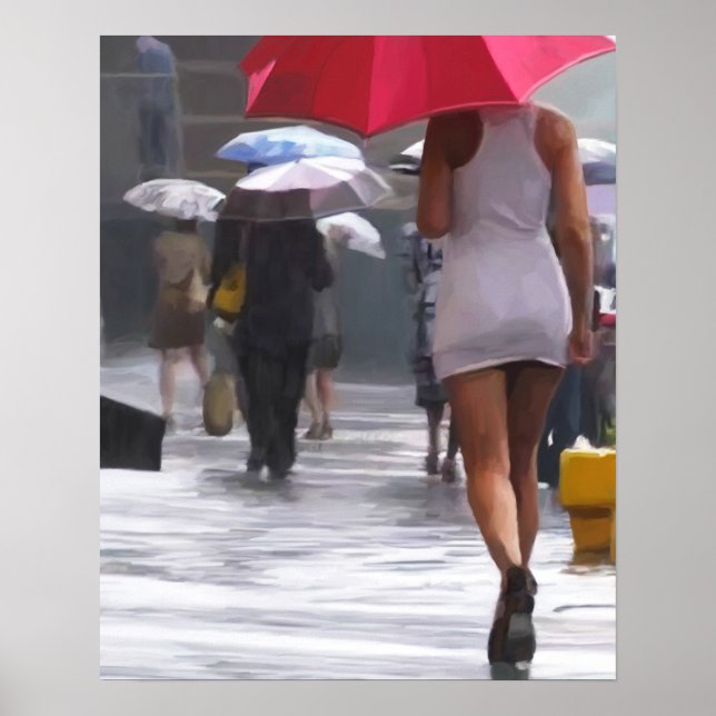 Affiche Marcher sous la pluie (Devant)