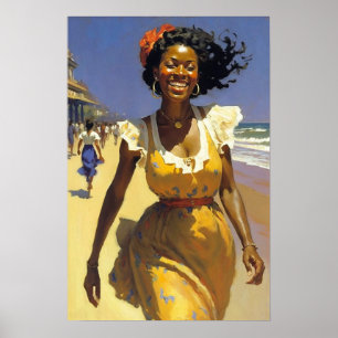 Affiche Marcher sur le rivage