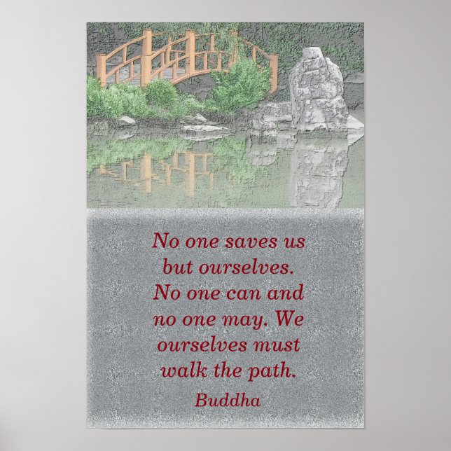 Affiche Marcher sur notre chemin - Citation de Bouddha - i (Devant)